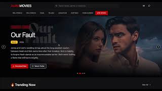 AURAMOVIES UI/UX Design & Custom Coded Movies Download Website | Dark Cinematic UI Demo