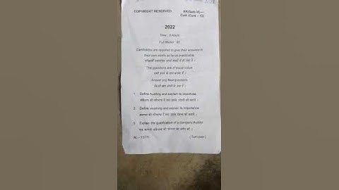 B.com ( ug sem-6) ka Question 2022 ka hai aur dosto like and subscribe kro