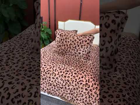 Do you like Leopard Print Bedding Set? It feels so wild and free. | tidur katil bantal murah
