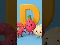 ABC Foods - D is for donut, dragonfruit and dumpling #donut #cute #abcd #cute #learnabc
