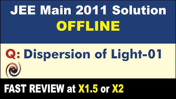 JEE Main 2011 Physics Solutions | Dispersion of Light-01