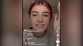 Charli Damelio TALKS ABOUT HATE, QUITTING, LOOKS & MORE on Instagram Live October 28
