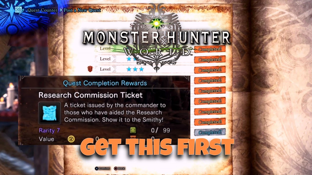 How To Get Research Commission Ticket Plus Getting a research commission ticket before heading to Iceborne - YouTube