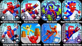 Spiderblox Hero Rope Fighter,Mr Spider Hero Shooting,Spider Web Shooter,Speedy Blue Symbiote........ screenshot 2