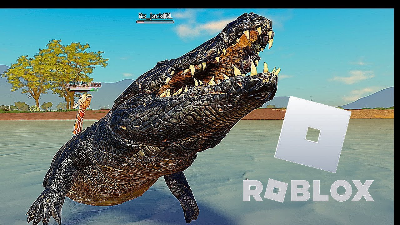 O MONSTRO SUBMERSO! Vida de CROCODILO! Savannah Life ROBLOX
