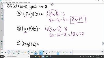 PreCalc 1.6 Function Operations and Compositions