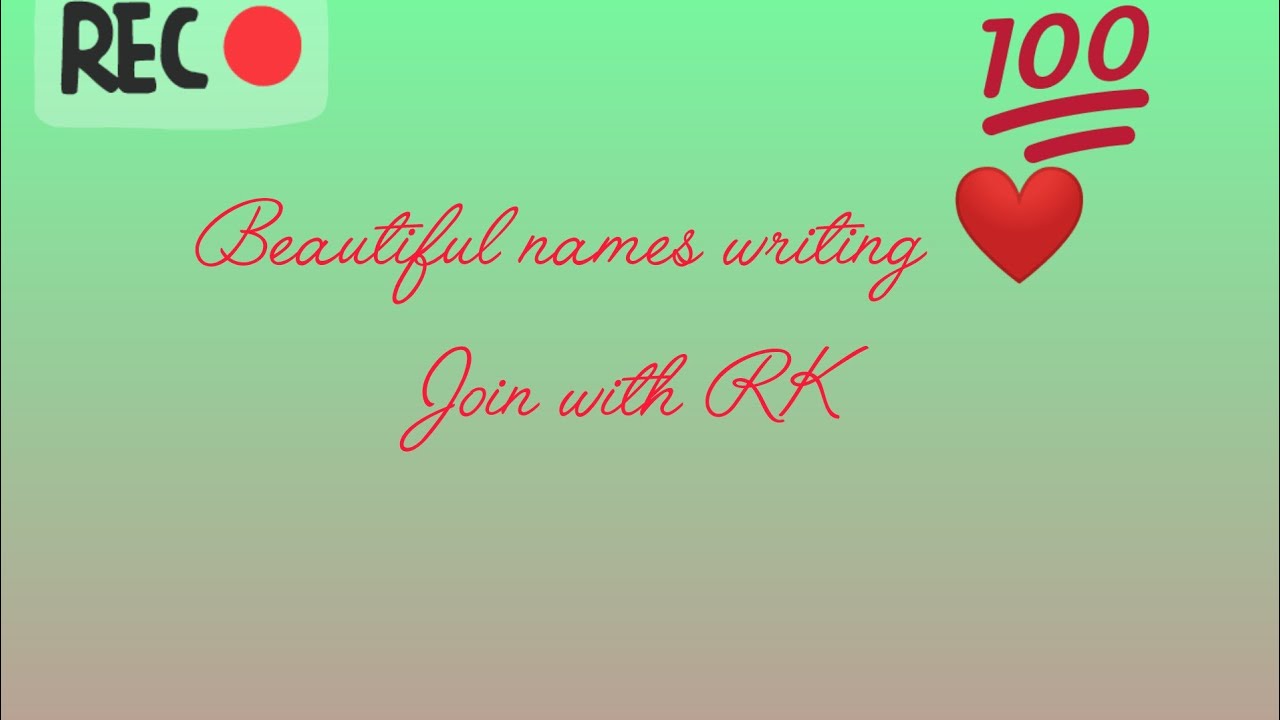 Beautiful names writing ❤️🙏🔥😍😍✍️ With RK drawing 18