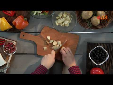 Видео рецепт Cалат с фетой и оливками