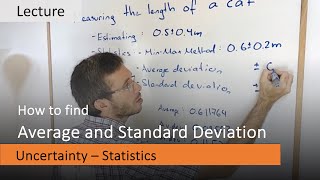 Calculating the uncertainty of a measurement with average and standard deviation