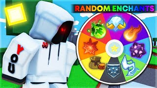 The Random Enchant CHALLENGE.. (Roblox Bedwars)