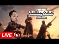 LIVE - Will Helldiver's 2 Be the Next Best Coop Horde Shooter? LAUNCH DAY GRIND