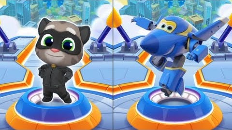 Talking Tom Hero Dash cat noir tom VS Super Wings: Jett Run Jarome Android Gameplay #superwings 