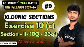 Class 11 Maths Conic Sections Ex 10 c | Ex 10(c) Conic Sections Class 11 Maths Telugu | Class 11 |