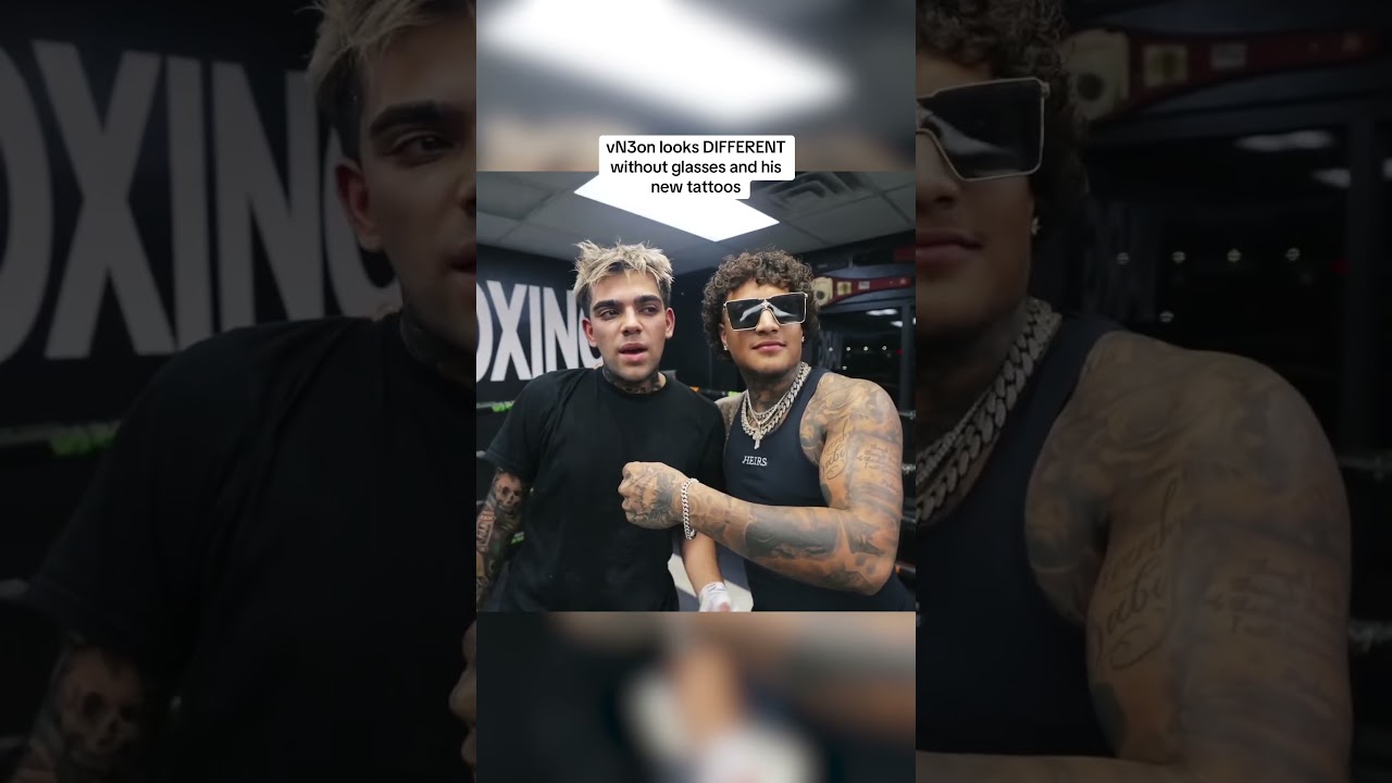 N3on looks DIFFERENT without glasses and his new tattoos | 