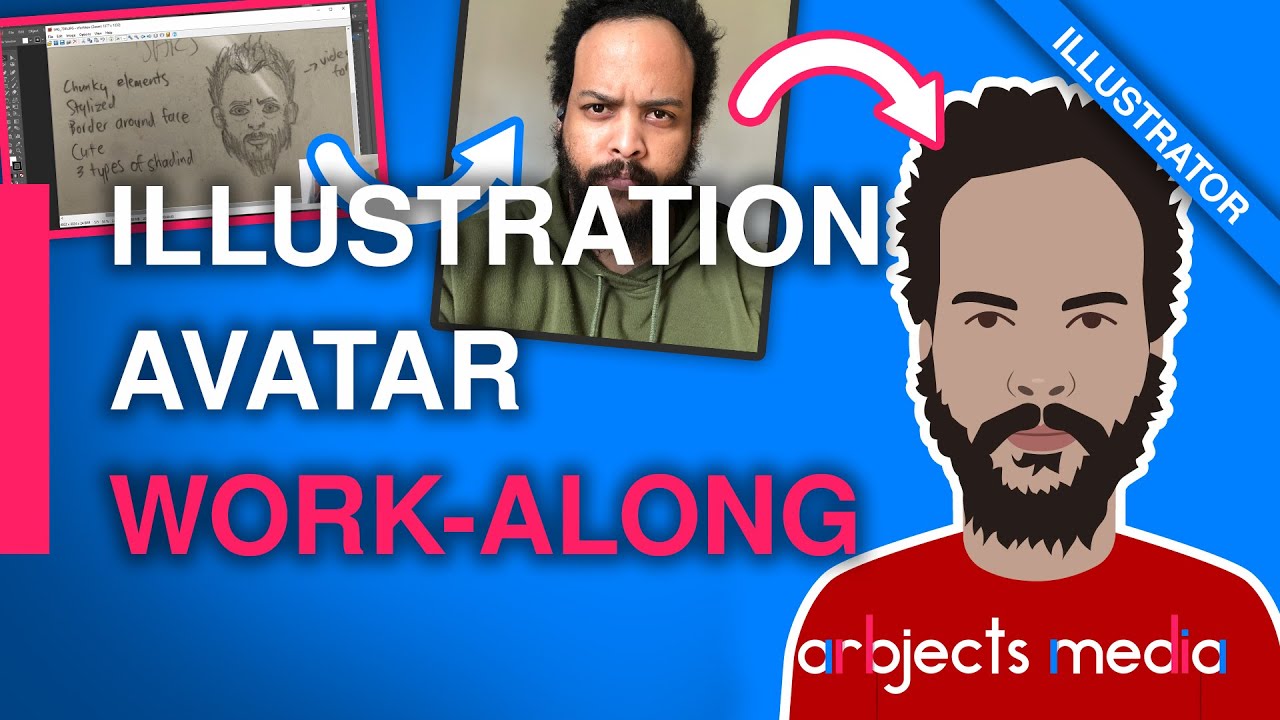 Creating a Stylised Illustration Avatar, Work-Along - Arbjects Media - Illustrator
