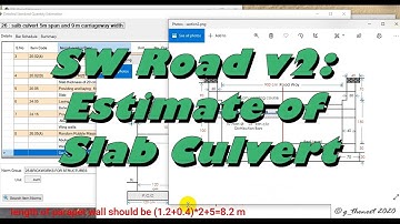 SW Road V2: 12d Estimate of Slab Culvert