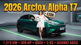 2026 Arcfox Alpha T7 Review: The 20K SUV with Huawei ADAS & 1315KM Range!