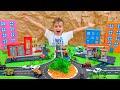 Влад и Ники играют с детскими машинками и строят Matchbox City 