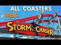 All Coasters at Kentucky Kingdom + On-Ride POVs + Storm Chaser - Front Seat Media