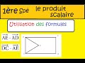 Premire spcialit maths produit scalaire  exercice pour utiliser les diffrentes formules