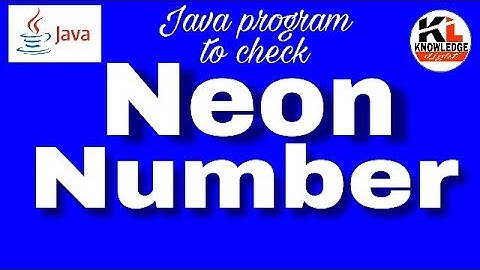 java program to check neon number || Neon number in java || Knowledge Light