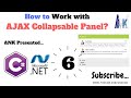 How to work with #Ajax #Collapsable #panel using #c-sharp &amp; #sql #db?