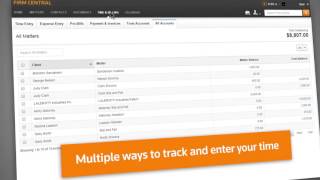Firm Central Time & Billing Overview
