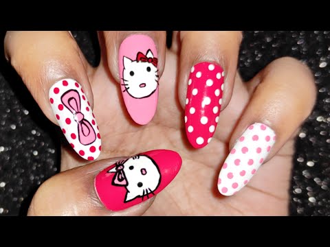 hello kitty nails💖 Hello kitty nails, Hello kitty nails art, Hello Kitty  Charms For Nails