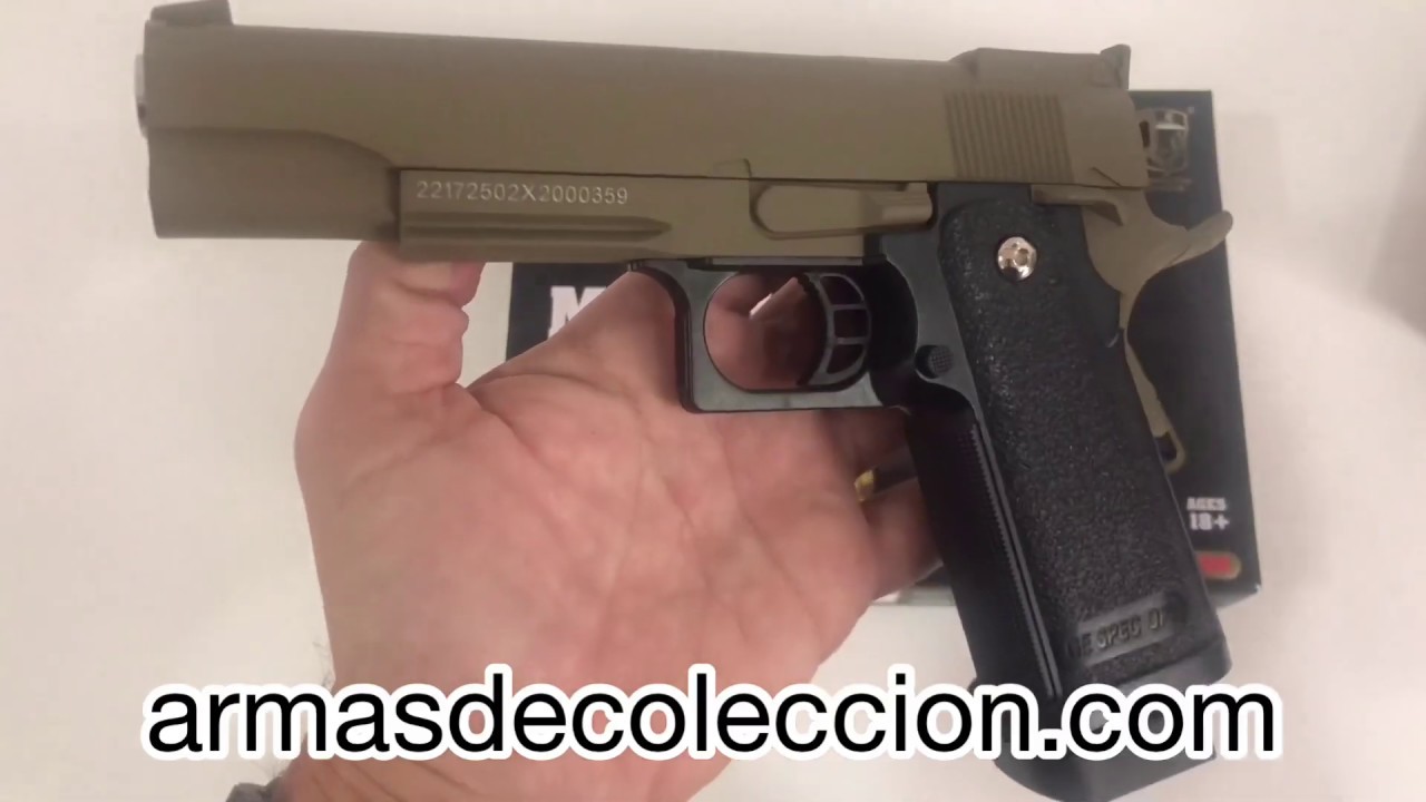 Golden Eagle Tipo Hi-Capa 5.1 - METAL - Pistola muelle - 6mm - Tienda de  Airsoft