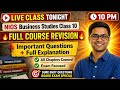 NIOS CLASS 10TH BUSINESS STUDIES SPECIAL CLASS FULL COURSE ONLY ONE VIDEO