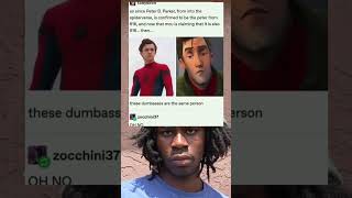 Celebrity so since Peter B. Parker, from into the spiderverse, is confirmed to be the peter from Wealth
