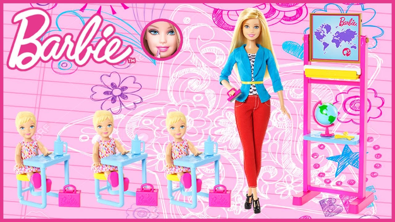 barbie doll go to school