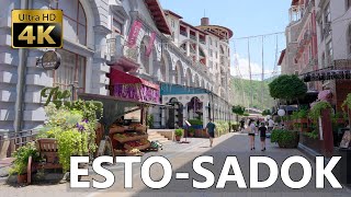 Esto-Sadok Walking Tour - Russian Switzerland - 4K 60fps🎧- City Walk With Real Ambient Sounds