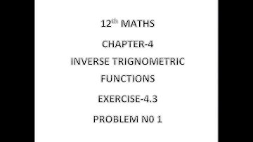 12TH MATHS EXERCISE 4.3 Q.NO-1 #FIND THE DOMAIN OF THE FOLLOWING FUNCTIONS i)tan-1(9-x2)^1/2...