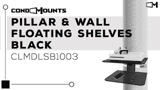 Pillar & Wall Floating Shelves Black | CLMDLSB1003