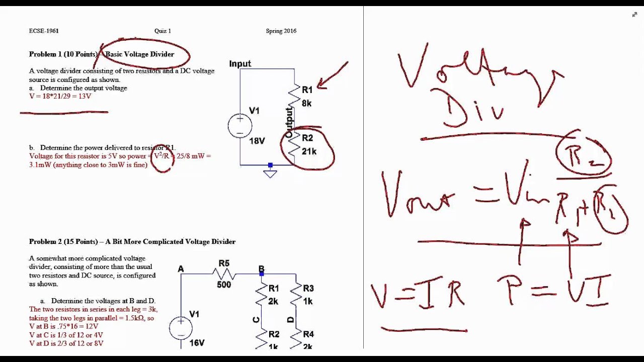 Quiz1 S16 PartB Problem 1 - YouTube