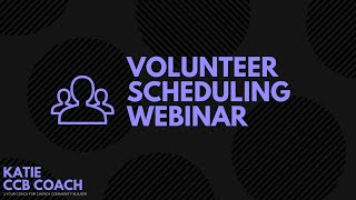 Volunteer Scheduling