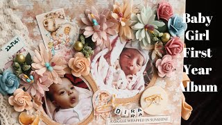 Baby Girl First Year Album | Baby Girl Mini Album | Baby Journal