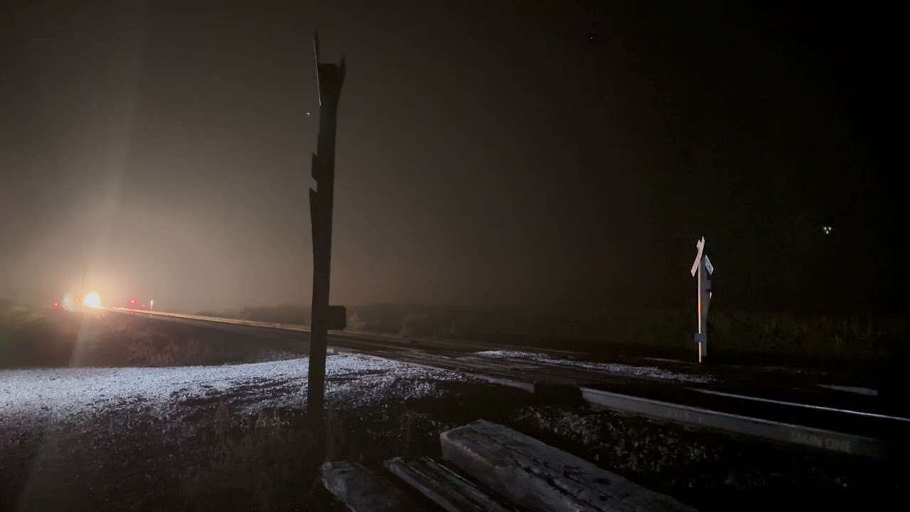 FLYING 70 MPH Train in Pitch Black Rural Missouri
