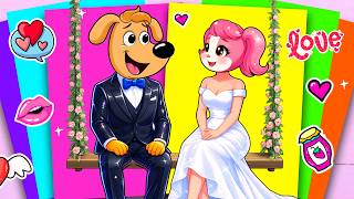 💖💖 GOT her HEART | ROMANTIC MOMENT Labrador PAPILLON Sticker Book #paperdiy #asmr #sherifflabrador