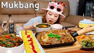 Sub)Real Mukbang- Self-Made Birthday Meal🍱 How Koreans Celebrate Their Birthday on Their Own🥳 ASMR