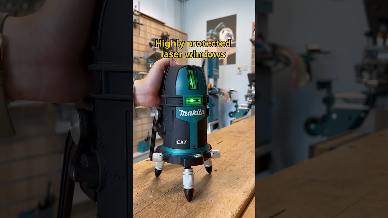 Makita 12Vmax CXT Green Beam Laser  360° rotating base #shorts #makita 