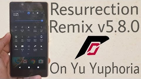 Ressurection Remix 5.8.0 (Google Pixel Ui) on Yu Yuphoria