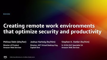 AWS re:Invent 2022 - Creating remote work environments that optimize security, productivity (EUC204)