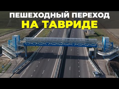 Надземный пешеходный переход на трассе Таврида. Дорогами Крыма