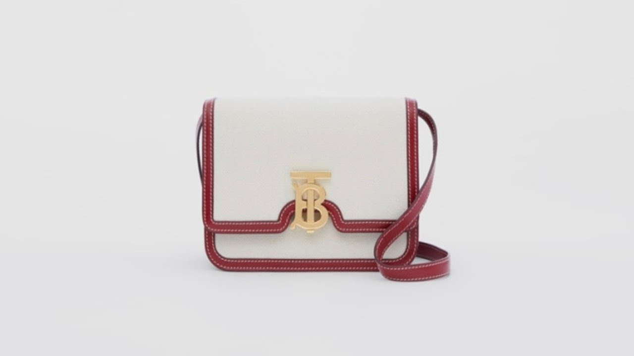 Burberry】 バーバリー ミニ ツートン キャンバス&レザー ポケット Burberry】 バーバリー ミニ ツートン キャンバス&レザー ポケット