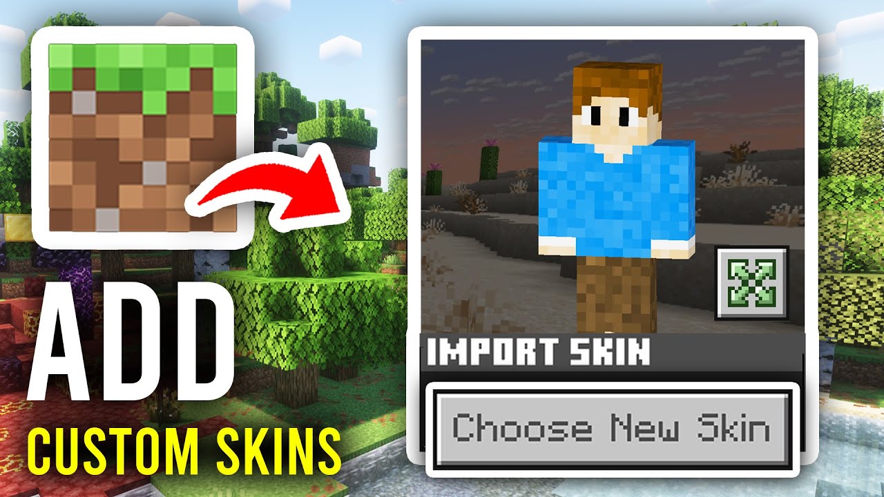 How To Add Custom Skin In Minecraft Bedrock - Full Guide - YouTube