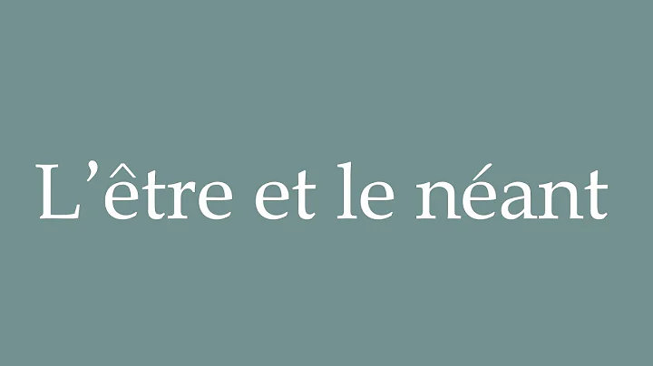 How to Pronounce ''L’être et le néant'' (Being and nothingness) Correctly in French