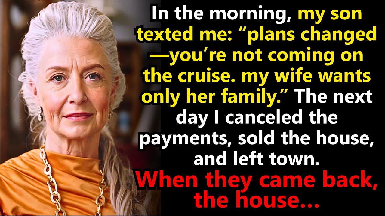 My Son Texted: “You’re Not Joining the Cruise—My Wife Wants Just Family.”