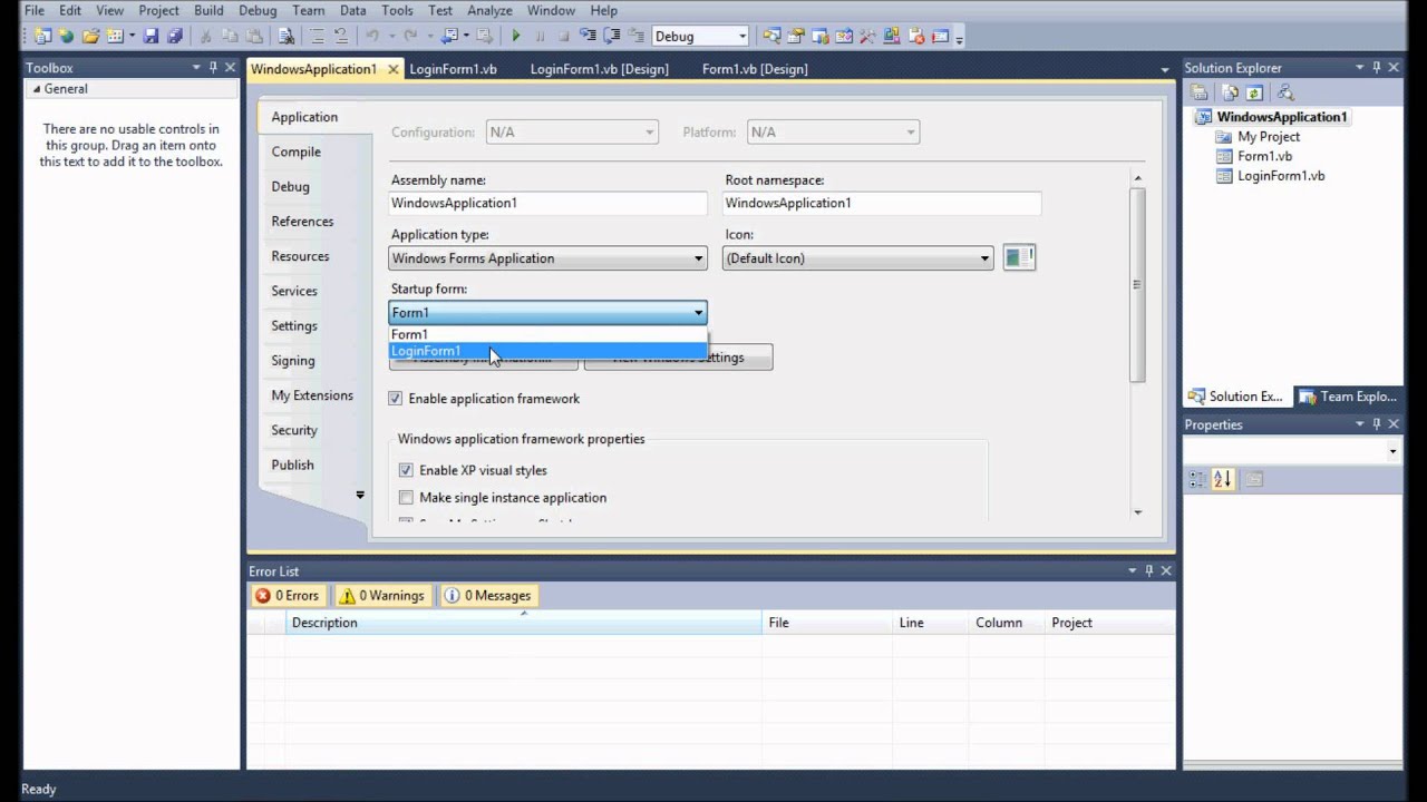 Microsoft Visual Basic 2010 - How to make a login Form - YouTube